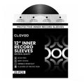 Cleveo Anti-Static Vinyl Record Inner Sleeves - 12" Rice Paper Acid-Free LP Sleeves - Clear Archival Quality - Premium Protection for Records Against Dust, Dirt, Scratches & Static
