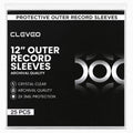 Cleveo Vinyl Record Outer Sleeves – Crystal Clear 3 Mil Polypropylene LP Covers | Anti-Static Acid-Free 12.75"