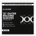 Cleveo Vinyl Record Outer Sleeves - 12.75" x 12.75" Crystal Clear 3 Mil Polypropylene LP Covers - Archival Quality Anti-Static Acid-Free - Perfect Fit Protection Against Dust, Dirt & Scratches